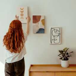 Canvas Wall Art Set Of 3 - Shapes & Colors Fashionable Decorations, Brown Art, Abstract Hanging Piece - thumbnail 3