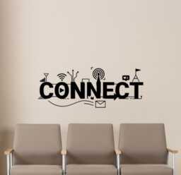 Connect Wall Decal Vinyl Sticker Network Programming Home Office Technology Art Decor Stem Lab Sign Classroom Poster 126Nr - thumbnail 1