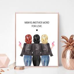 Personalised Mother Daughter Print Custom Bestie Gift - thumbnail 3