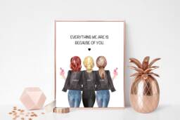 Personalised Mother Daughter Print Custom Bestie Gift - thumbnail 1