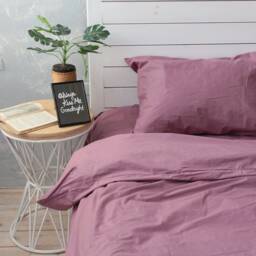 Natural Cotton Duvet Cover in Purple. Twin, Full, Queen, King, Single, Kingsingle, Double, Custom Size - thumbnail 1
