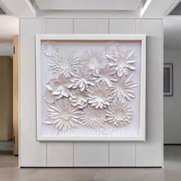 3D Paper Flower Shadow Box Fall Nursery Wall Art - thumbnail 1