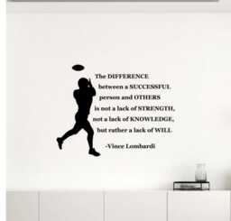 Vince Lombardi Quote Wall Decal Vinyl Sticker Football Player Legend Home Interior Removable Art Decor - 16Qts - thumbnail 1