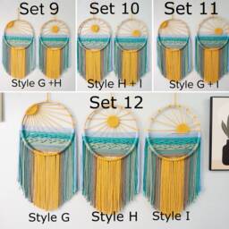 Coastal Sunrise Wall Hanging - Ocean Inspired Macrame Decor Boho Beach House Art Handmade Fiber - thumbnail 4