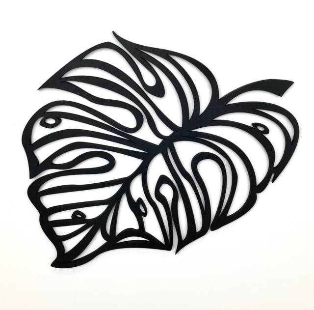 Monstera Leaf - Wooden Or Painted Wood Wall Art Home Decor Kitchen Botanical Garden - image 1