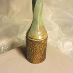 Raku Ceramic Bottle Sculpture - thumbnail 2
