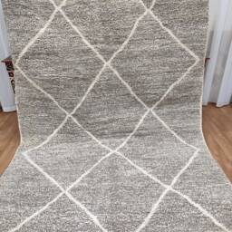 Handmade Beni Ourain Wool Rug, Moroccan Berber Carpet - 8.23 Ft X 5.28 Ft - thumbnail 3