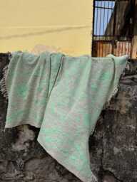 Traditional Floral Suzani Cotton Tnt Throw Blanket For Sofa, Bed & Living Room - thumbnail 1