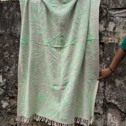 Traditional Floral Suzani Cotton Tnt Throw Blanket For Sofa, Bed & Living Room - thumbnail 2