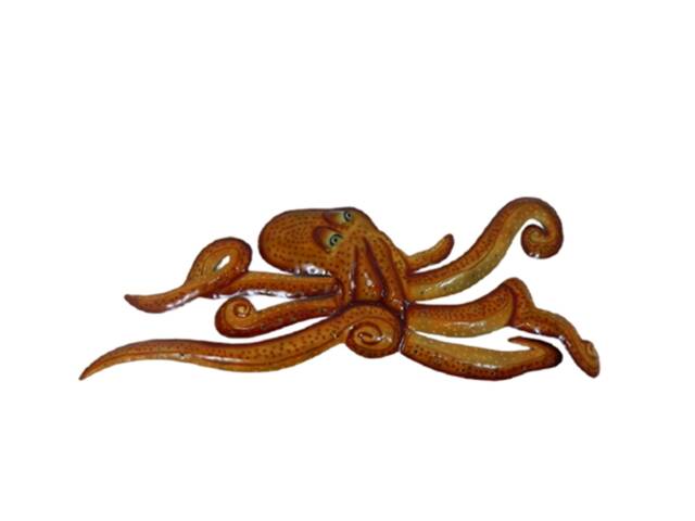 Metal Sea Life Wall Art Ornament - Crawling Octopus - image 1