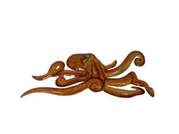Metal Sea Life Wall Art Ornament - Crawling Octopus - thumbnail 1