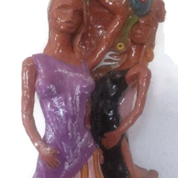 Ceramic Sculpture Figurative Art Female Garden Planter Clay Payio - thumbnail 3