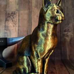Abyssinian Cat Sitting - Figurine Statue 3D Printed For Lovers, Ornament, Memorial, Gift - thumbnail 2