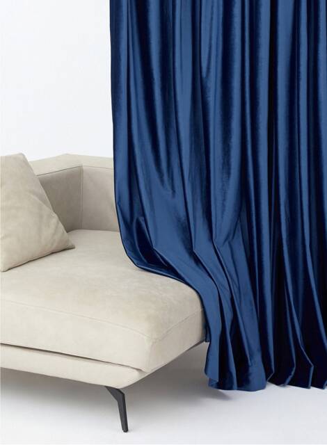 Bys4, Sappire Blue A Pair Of Silk Velvet Curtains, Living Room Curtains, Curtains For Girl, Velvet Drapery Panels, Bedroom Custom Made - image 1