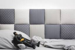 Kids Headboard, Headboard & Sideboard Tiles, Upholstered Wall Panels, Fits Single Double Full Twin Queen King Size Beds, Montessori Cushion