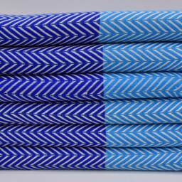 "Turkish Towel, Handmade Towel, Peshtemal Towel, Navy & Turquoise Towel, Bohemian Towel, 40""x67" - thumbnail 3
