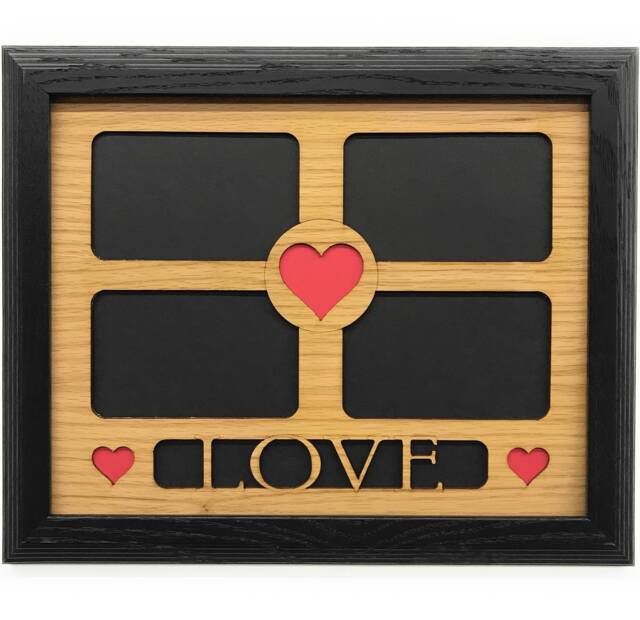 11x14 Love Picture Frame, Valentine's Gift, Holds 4 Photos - image 1