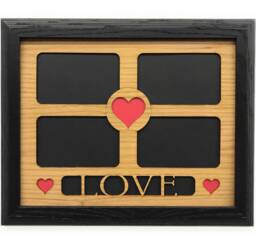 11x14 Love Picture Frame, Valentine's Gift, Holds 4 Photos - thumbnail 1