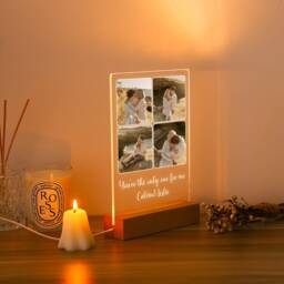 Custom Photo Night Light, Couple Gift For Boyfriend, Collage Gift, Plaque Engagement For Him/Her, Ideal - thumbnail 2