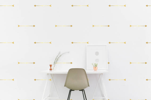 Arrow Heart Wall Decal Pattern Gold Indian Kids Room Wall Sticker Bedroom Wallpaper Vinyl Decals Nursery Stickers Home Decor - image 1