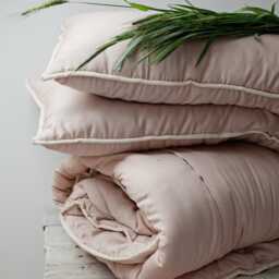 Handmade Wool Filled King Comforter Cotton Sateen Covered Duvet Insert - Us Duty Paid - thumbnail 4