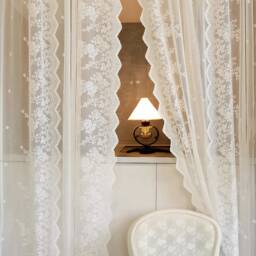 Elegant Sheer Floral Lace Curtain Shabby Chic Window Drape