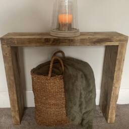 Handmade Reclaimed Wood Console Table Narrow Hallway Entryway Furniture - thumbnail 2
