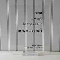 Jane Austen - Pride & Prejudice Floating Quote What Are Men To Rocks Mountains? Art Print Book Literary - thumbnail 3