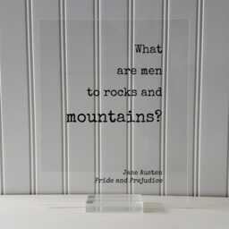 Jane Austen - Pride & Prejudice Floating Quote What Are Men To Rocks Mountains? Art Print Book Literary - thumbnail 3