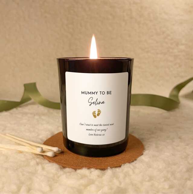 Mummy To Be Scented Candle, Personalised Gift For New Mum, Baby Shower Present, & Pregnancy Congratulations Gift - image 1