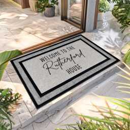 Personalised Custom Text Doormat - Door Mat Welcome Housewarming Gift Home - thumbnail 2