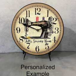 I'd Rather Be Quilting Wall Clock, 8 Sizes, Lifetime Warranty, Quiet, Non-Ticking, Free Personalization, Made in The Usa - thumbnail 3