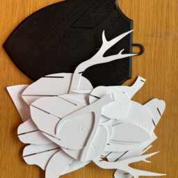 3D Printed Deer Head Wall Mount Jigsaw Puzzle Stag - thumbnail 4