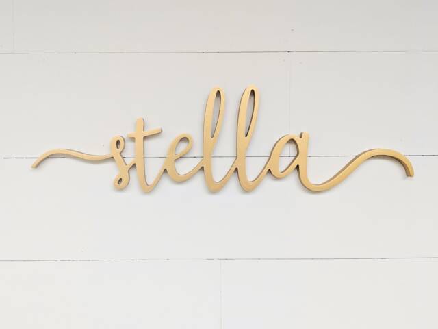 Custom Birch Wood Baby Name Sign Elegant Nursery Wall Art Decor For Boys & Girls, Kids Sign - image 1