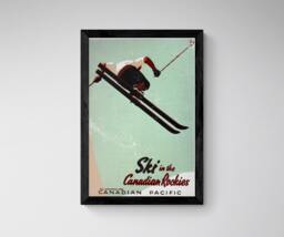 Ski in The Canadian Rockies - Canadian Pacific, Vintage, Travel Print - thumbnail 1