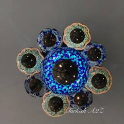 9 Ball Sultan Chandelier - Large Globe , Short Chandelier Flush Against The Ceiling - thumbnail 3
