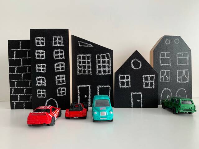 Chalkboard Blocks Handmade Wooden Learning Toys For Toddlers - image 1