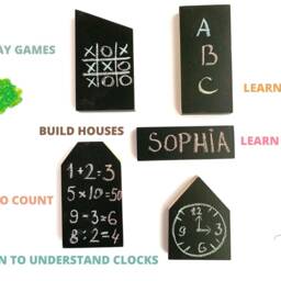 Chalkboard Blocks Handmade Wooden Learning Toys For Toddlers - thumbnail 2