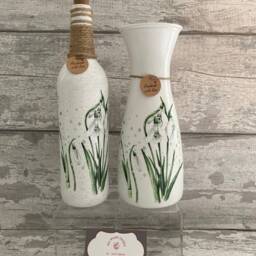 Snowdrop Vase & Light Up Bottle Set, Gifts, Mother's Day Gifts , Xmas Snowdrops - thumbnail 3
