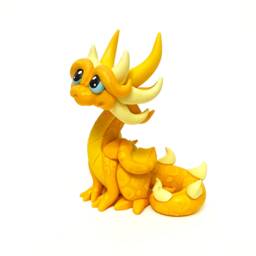 Butterbug - Polymer Clay Dragon Dice Holder Yellow - thumbnail 2