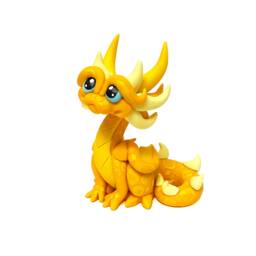Butterbug - Polymer Clay Dragon Dice Holder Yellow - thumbnail 3