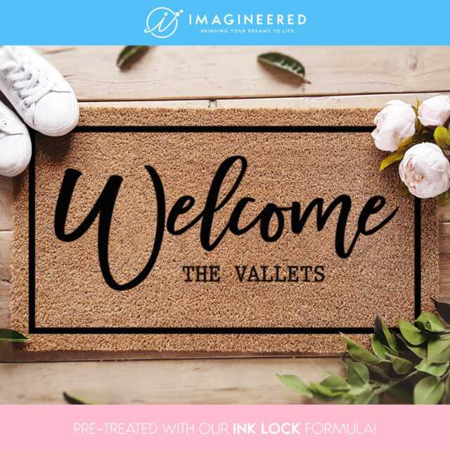 Personalized Doormat - Custom Door Mat Home Decor Closing Gift Housewarming Wedding Newlywed New - image 1