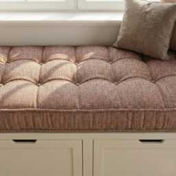 Linen Window Seat Cushion, Futon French Indoor Style Cushion - thumbnail 3