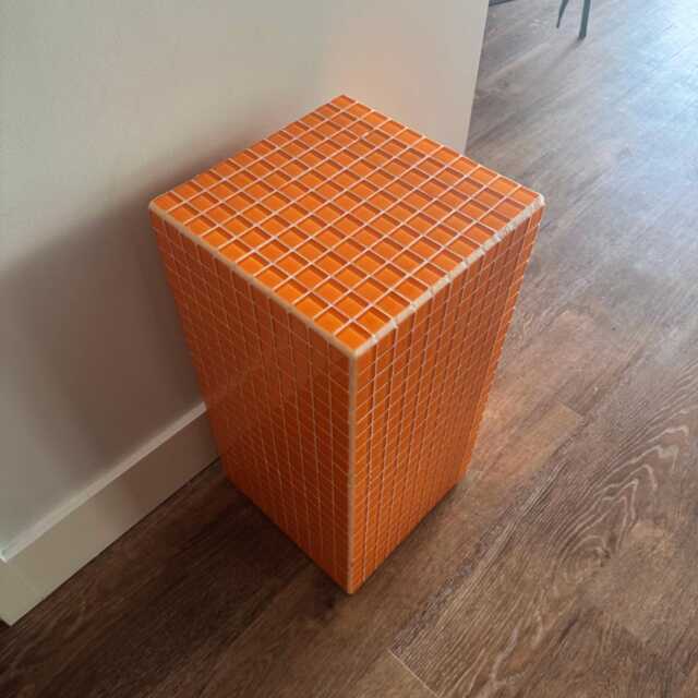 Tiled Side Table, Multiple Colours Available, Indoor/Outdoor Stone Table - image 1