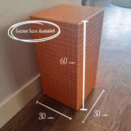 Tiled Side Table, Multiple Colours Available, Indoor/Outdoor Stone Table - thumbnail 3