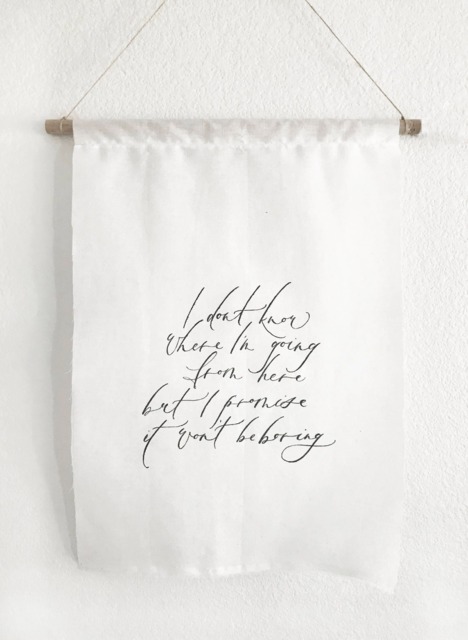 Calligraphy Fabric Banner - Custom Wall Hanging - image 1