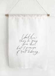 Calligraphy Fabric Banner - Custom Wall Hanging