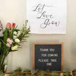 Calligraphy Fabric Banner - Custom Wall Hanging - thumbnail 2