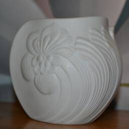 Vintage White Candlestick By Ak Kaiser, 1970S Retro, Mid-Century Modern, Space Age - thumbnail 2