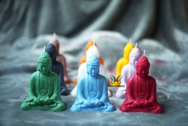 Buddha Candle, Philosopher Buddhism, Shrine, Altar, Yoga, Meditation Gift - image 1